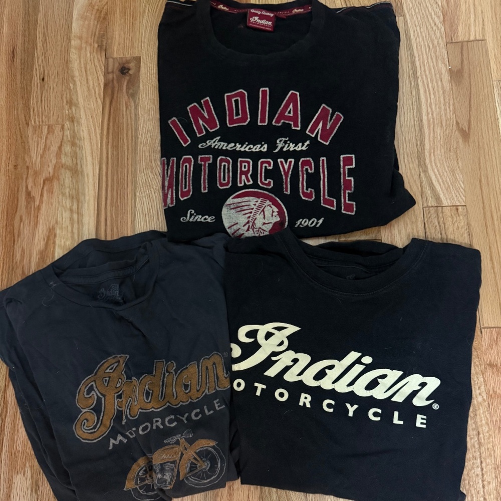Lot of Indian Motorcycle T-Shirts Authentic